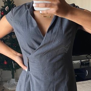 Calvin Klein Grey Pencil Wrap Dress